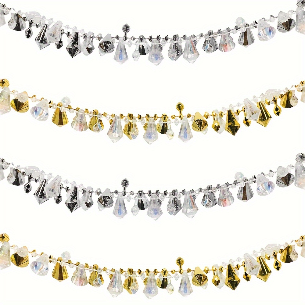 Iridescent and Gold Beaded Garland - Item 106075