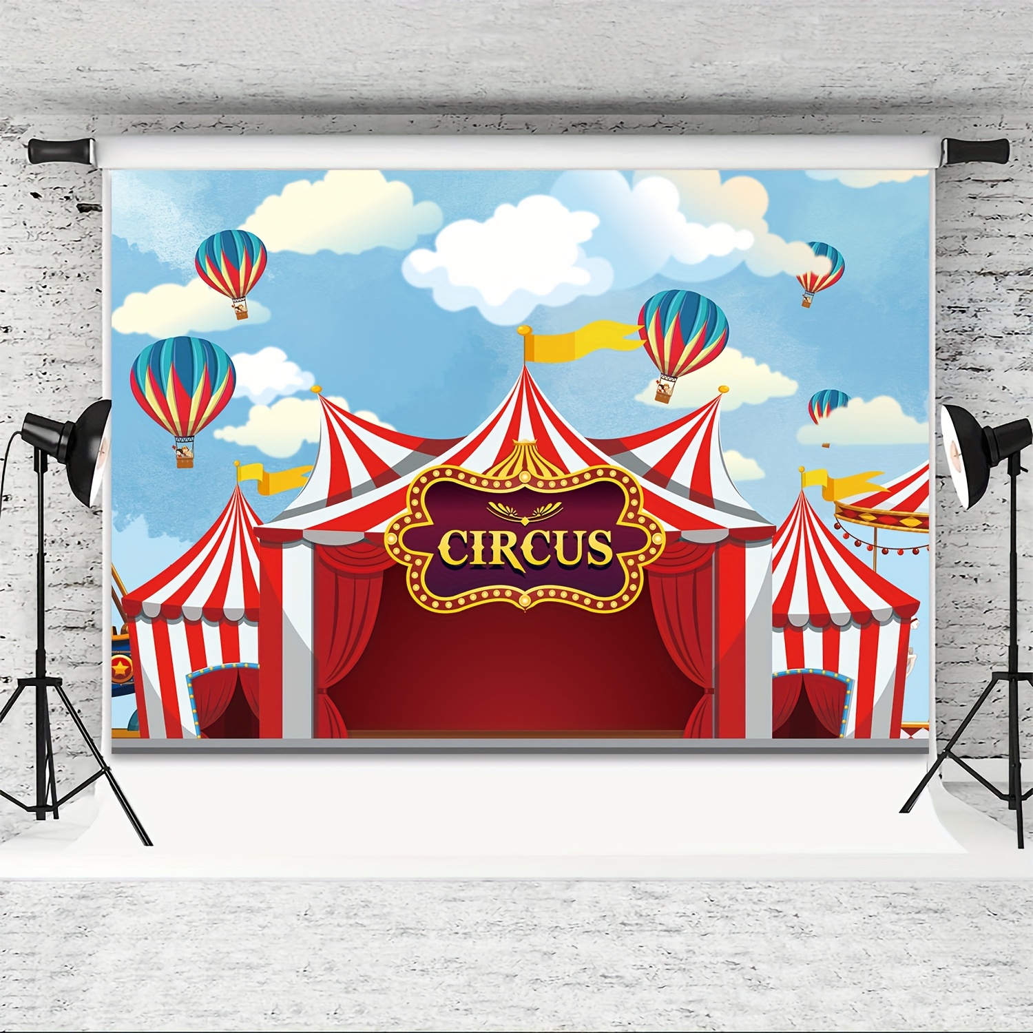  Decoración de fondo de fiesta temática de circo