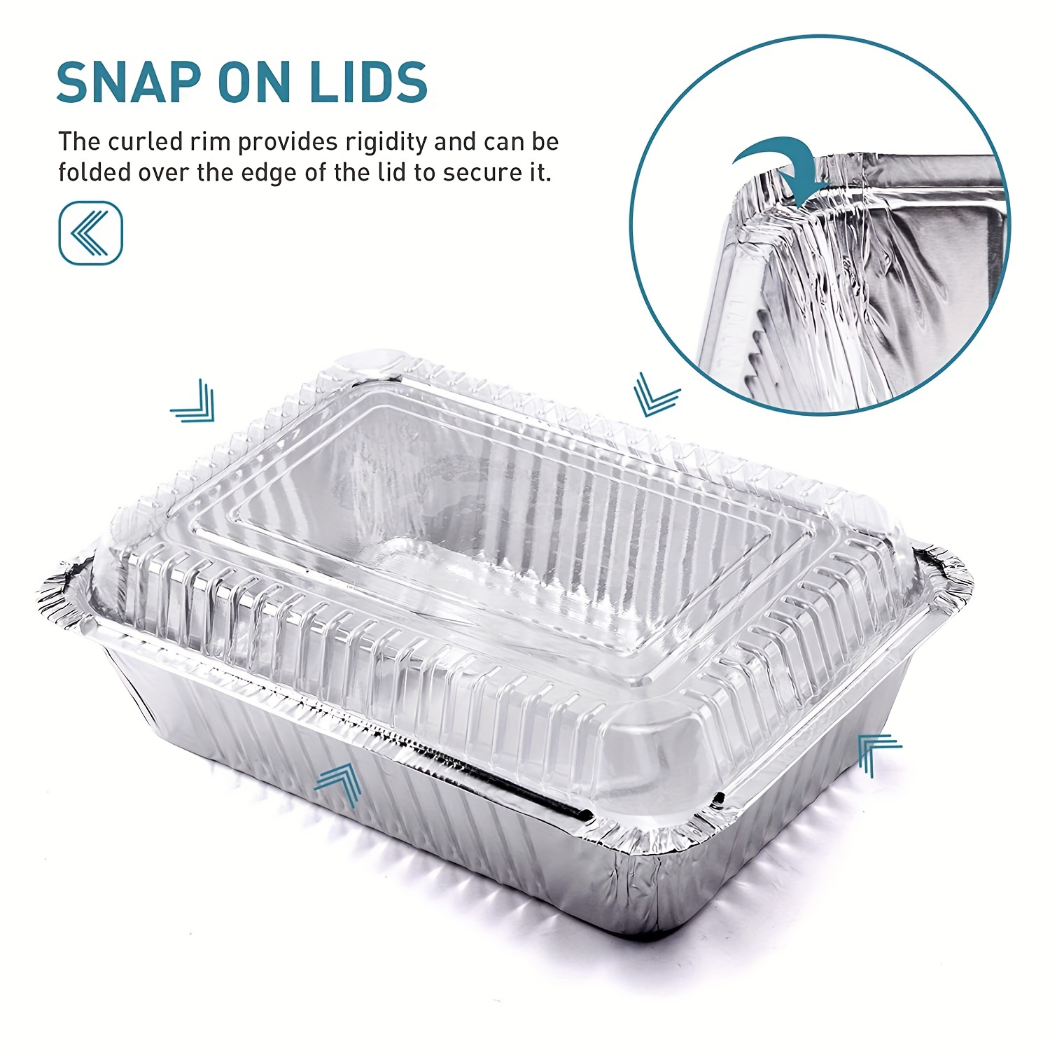 Foil Pans With Aluminum Lids Aluminum Pans With Sealing - Temu