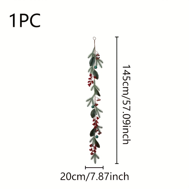 Artificial Christmas Holly Berry Vine Winter Berry Garland - Temu