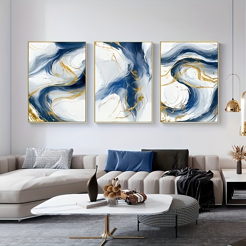 Set de decoración de pared abstracto moderno de 3 piezas, cuadro