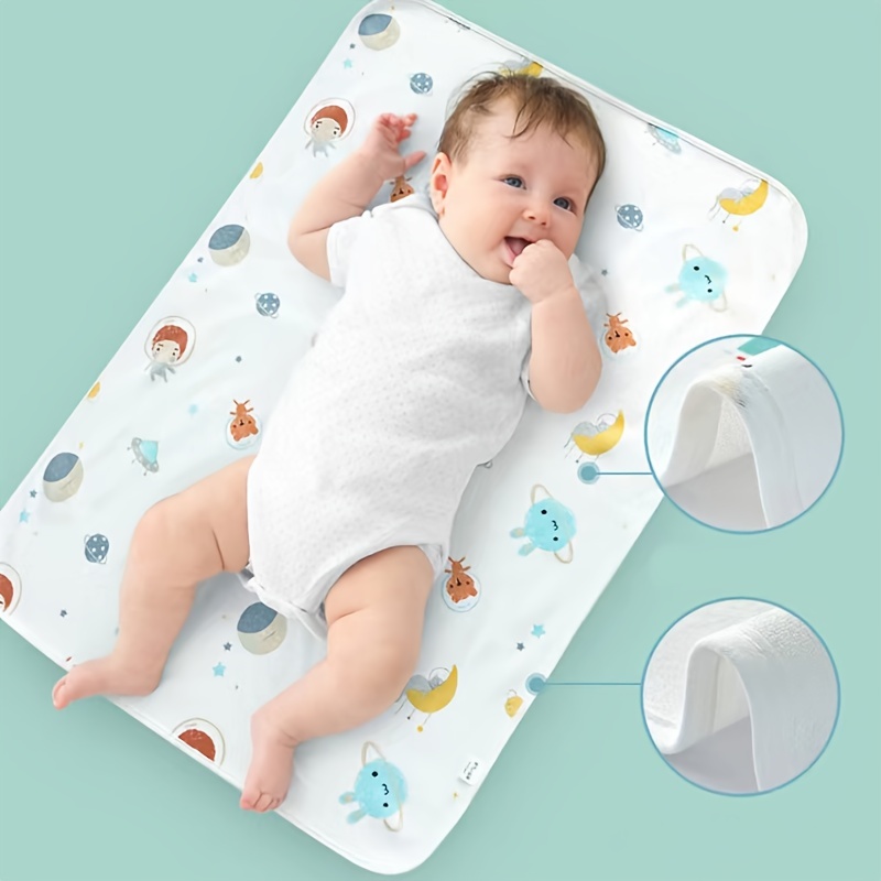 Cambiador de bebé de 2 unidades – Cambiador plegable de viaje para bebés,  tamaño grande, impermeable, lavable, cambiador de pañales, bebé recién
