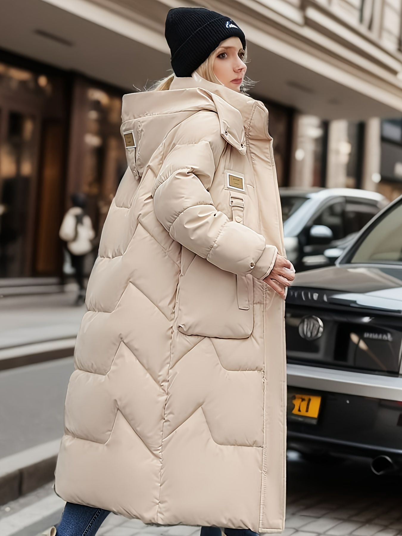 Buy LUGOGNE Womens Winter Coats Casual Warm Thick Jacket Big Fur Collar Zip  Up Hoodie Padded Fleece Oversized Jackets, A003khaki, XX-Large at