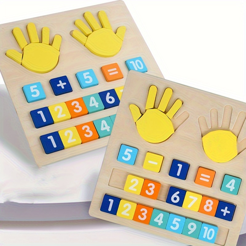 Juguetes de matemáticas, caja de aprendizaje de madera, juego de  aprendizaje de números con tablero de madera de dibujo, juguetes educativos  para niños de 3, 4 y 5 años Adepaton LN-0680