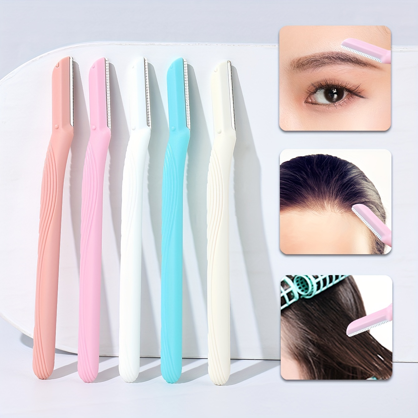 3pack Eyebrow Trimmer Safe And Portable Great For Eyebrows Peach