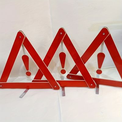 car general triangle warning plate road safety reflective warning frame safety warning plate