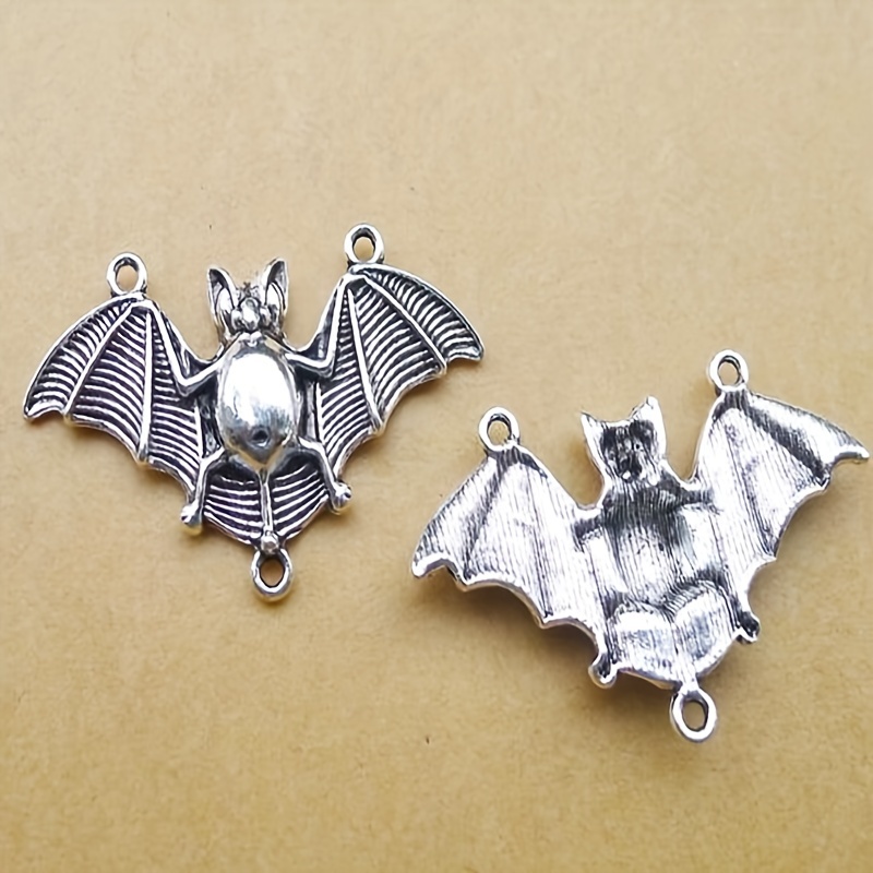 5 Bat Connector Charms, Bat Connector, Bat Charm, Gothic Bat