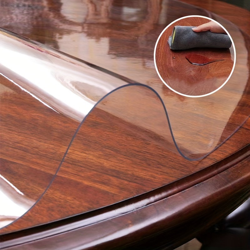  Protector grueso de PVC transparente para mesa, mantel