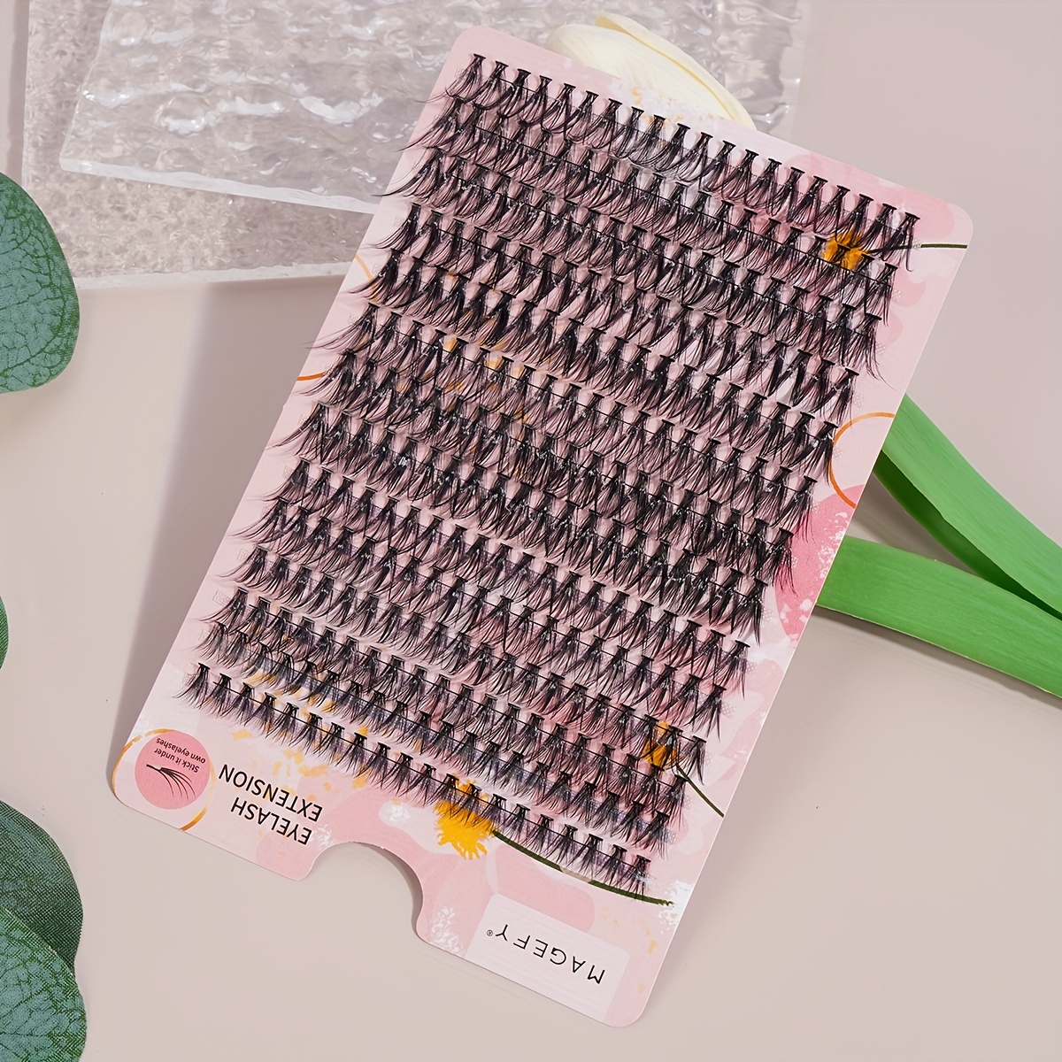 280pcs Mixed Size Thick Fluffy Fishtail Grafting Eyelashes 8-16mm