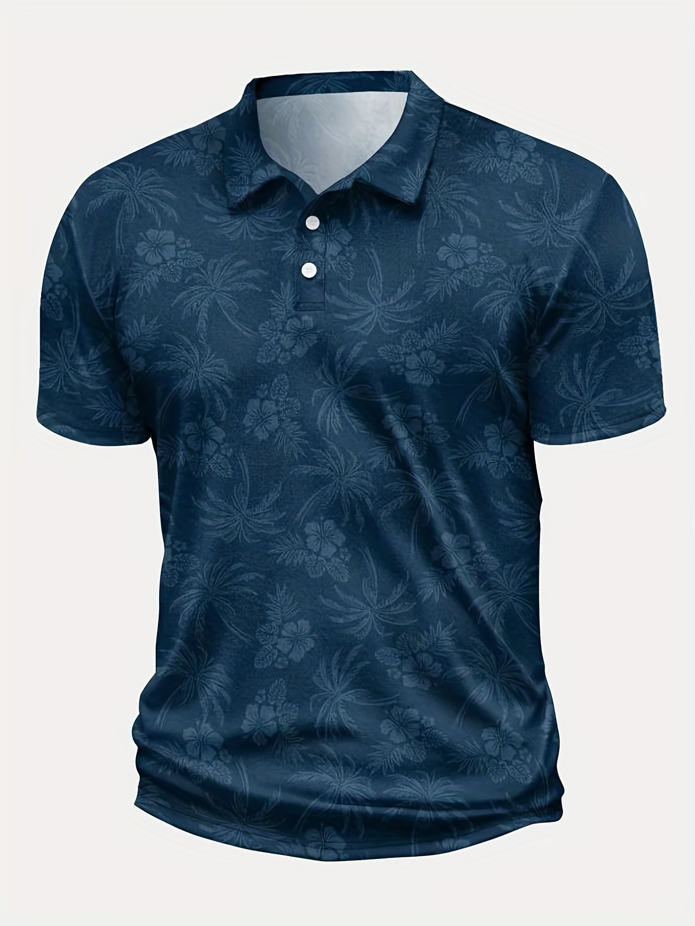 Floral Golf Polo Shirt (Plus Size)