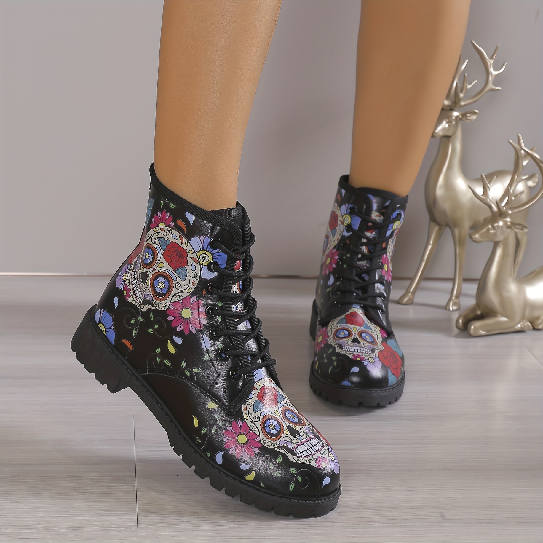 Womens gothic combat boots cheap