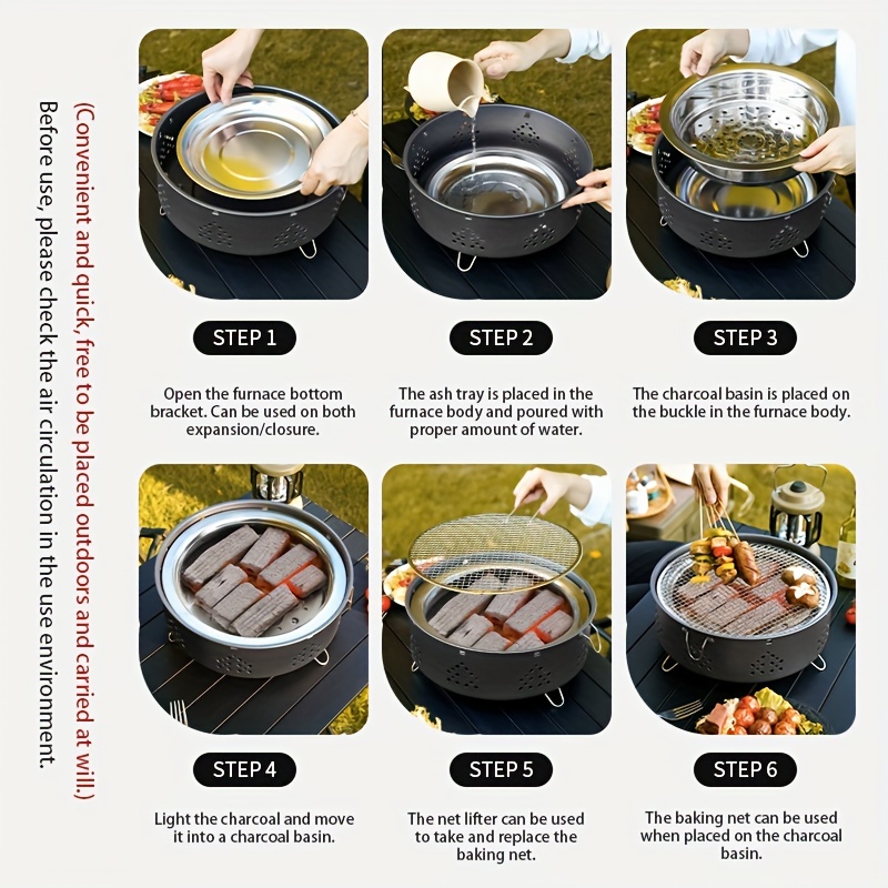 1PC New Mini grill indoor outdoor household oven non stick baking