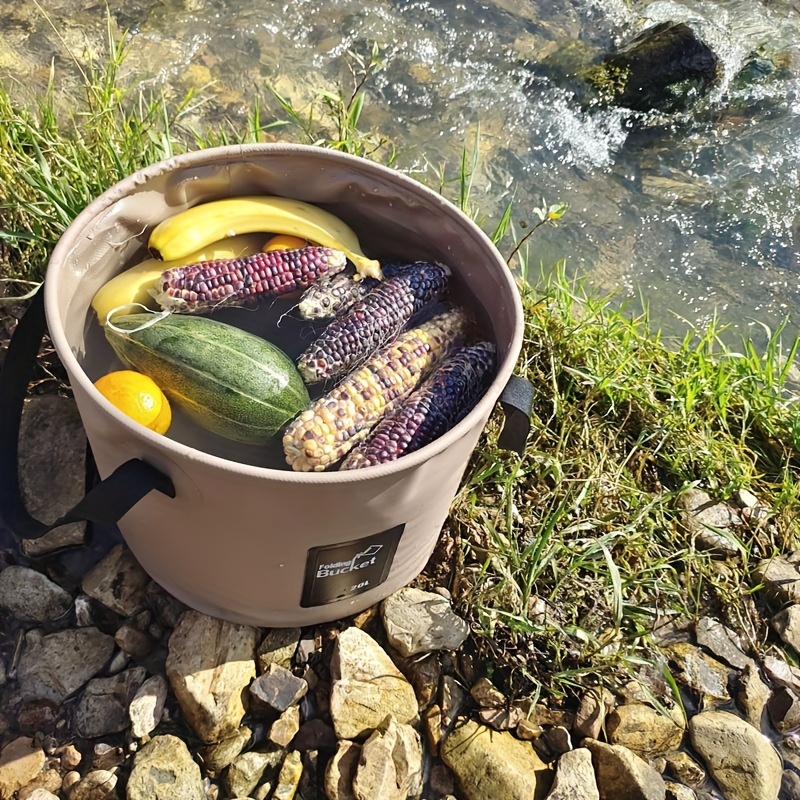 Contenedor de agua al aire libre 5L jarra de agua portátil tanque de agua  de plástico camping cubo de agua con asa para mochilero senderismo