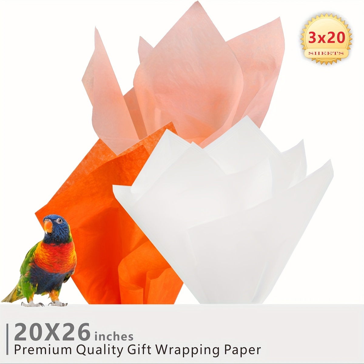 20pcs Tissue Paper Bouquet Crepe Paper Flower Wrapping Gift