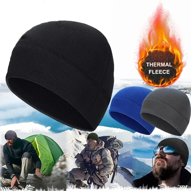 Winter Warm Brimless Hat Soft Windproof Fleece Beanie Hat - Temu
