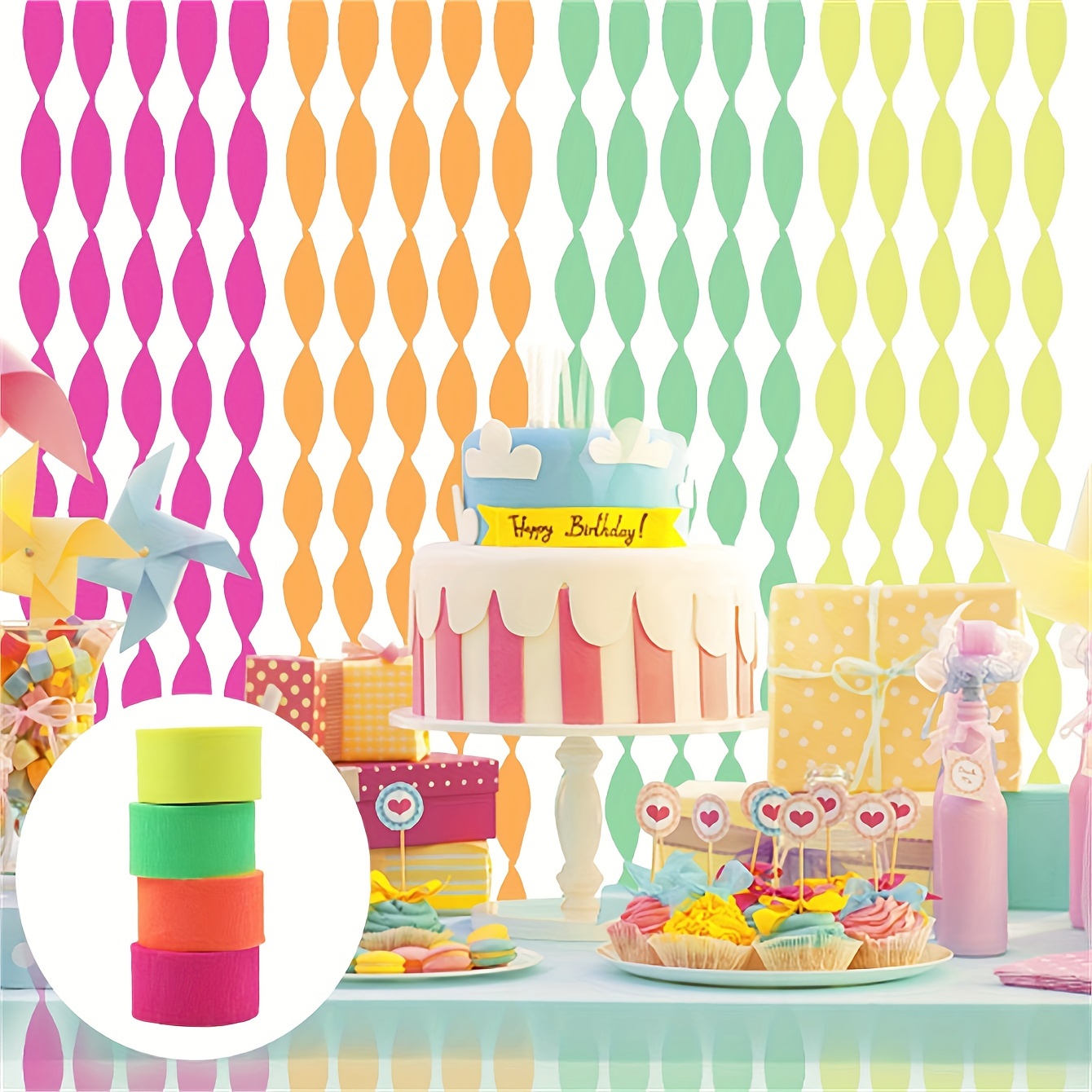 Crepe Paper Streamers Pastel Colors Party Streamers Birthday - Temu United  Arab Emirates