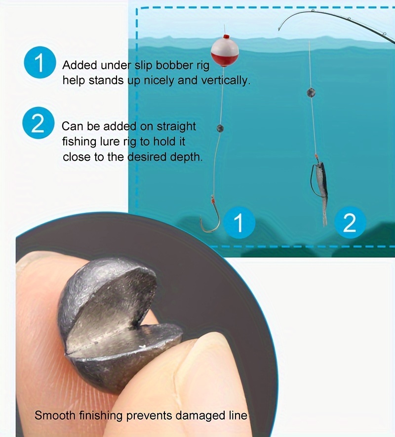 Split Fishing Weights Round Sinker Set Freshwater Saltwater - Temu Australia