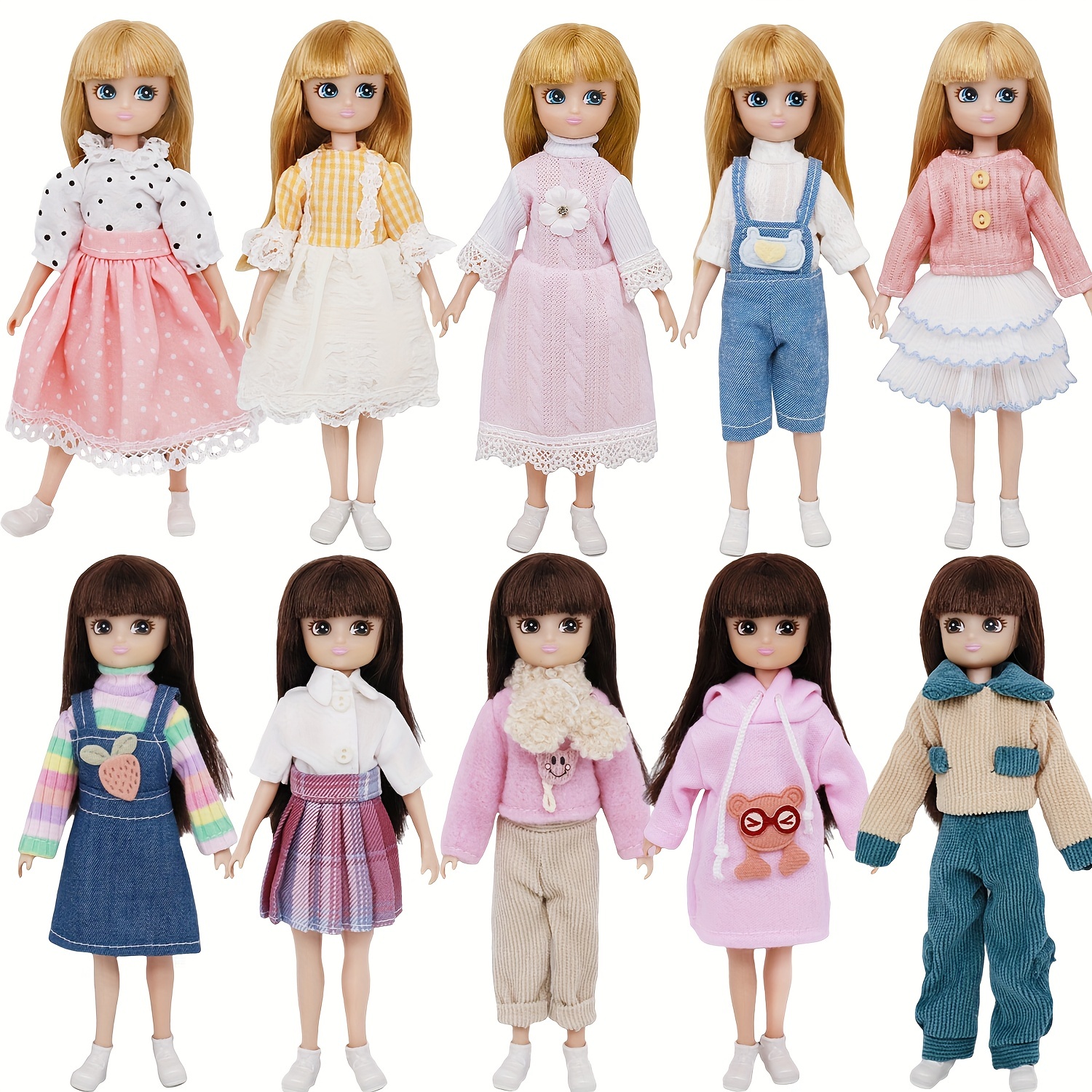 Mini Doll Clothes Dress Outfits Dolls Dress Accessories Toys