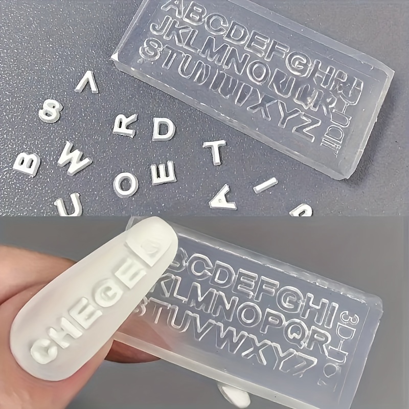 

Nail Art Silicone Molds, Mini Alphabet Nail Molds A-z Letter Resin Molds Alphabets Mould Nail Tools