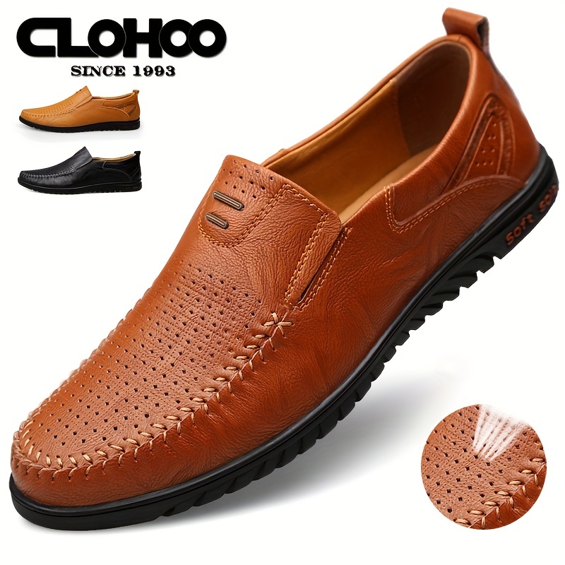 CLOHOO Men's Wear Resistant Non Slip Loafers