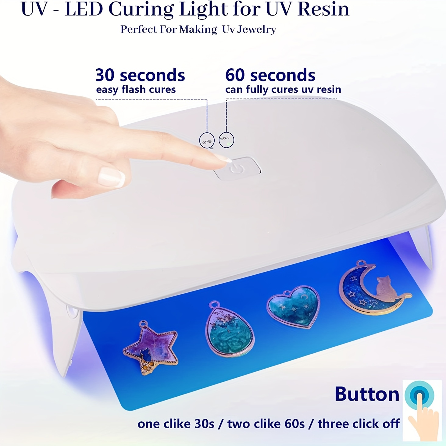 Large Size Foldable Uv/led Resin Light With Or Double Light - Temu