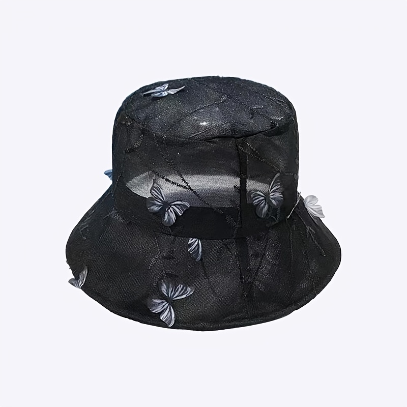 Women Solid Color Mesh Breathable Bucket Hat - Temu