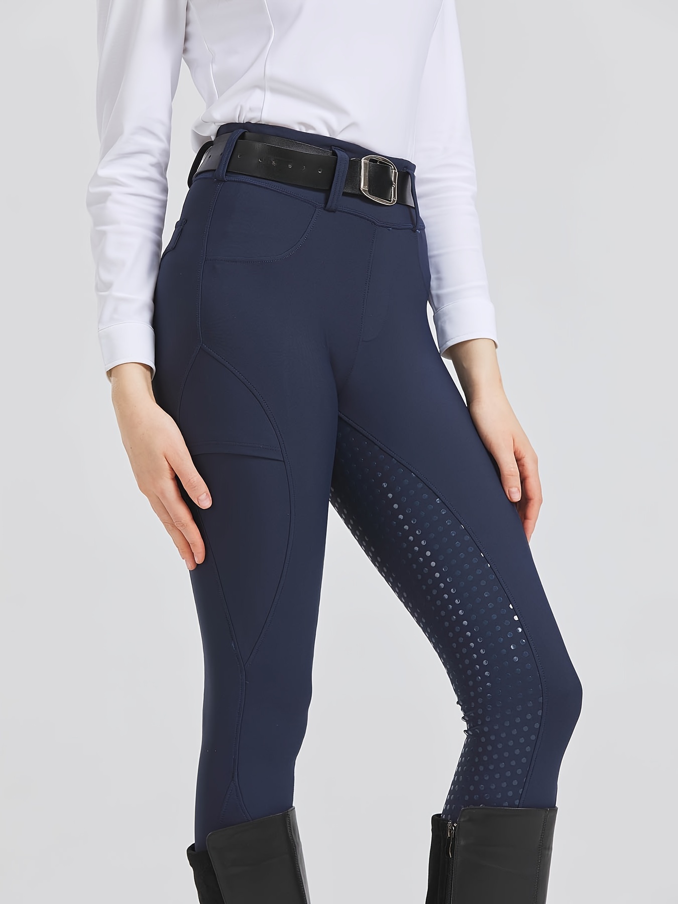 Equestrian riding leggings and breeches with built-in underwear