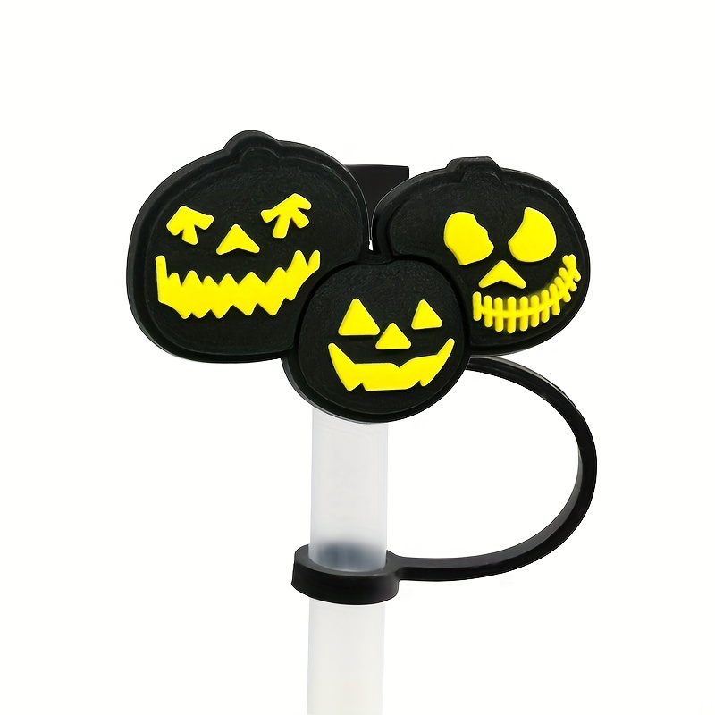 Halloween Pumpkin Gost Silicone Straw Cover - Reusable Drinking Straw  Toppers, Dust-proof & Perfect For Summer & Winter Drinkware Kitchen Party  Accessories! - Temu