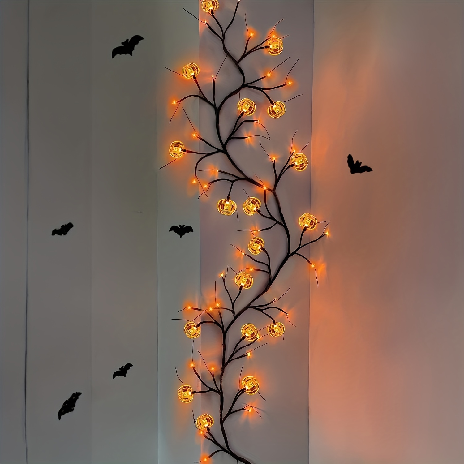 Led Halloween Willow Vine Twig Garland Battery Operated For - Temu