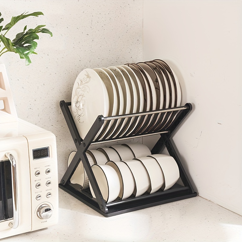 Dish Racks, Kitchen Dish Storage Rack, Space-saving Tabletop Dish