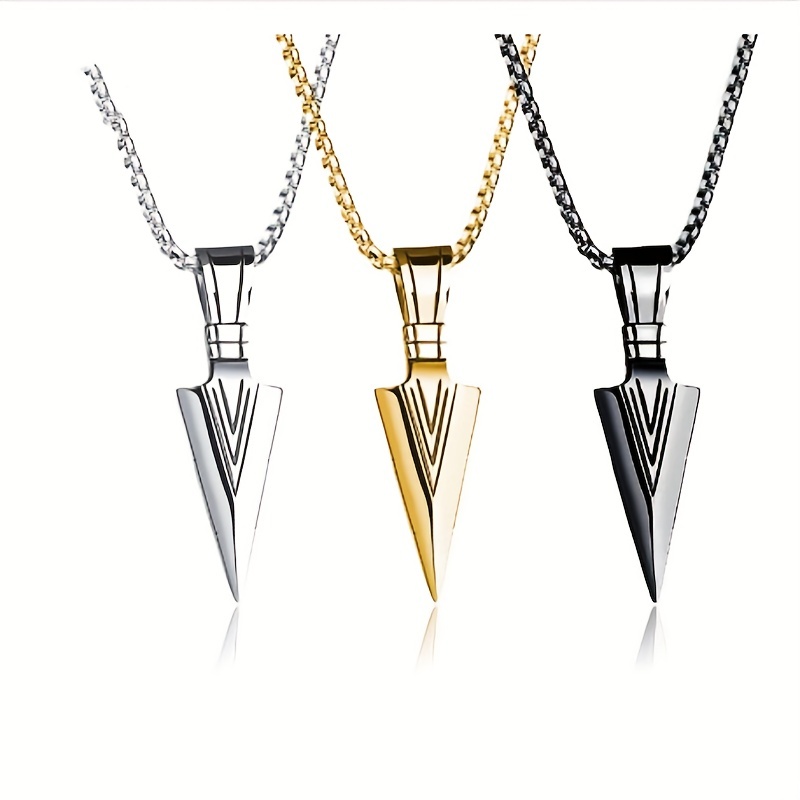 Hip Hop Necklace Men Shield Self Defense Pendant Pearl Chain