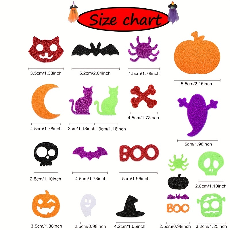 Diy Halloween Party Decoration Cartoon Foam Stickers Self - Temu