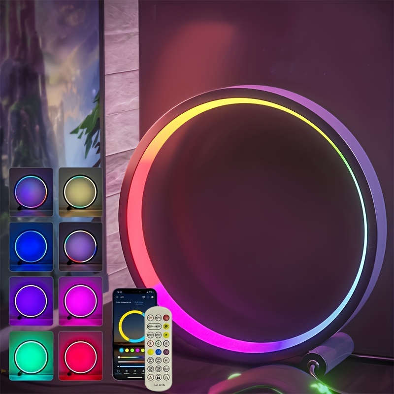 Lampada Da Tavolo Smart LED RGB 1pc Con Telecomando APP, Luce Notturna  RGBIC, Lampada Da Scrivania Dimmerabile Per La Decorazione Della Stanza