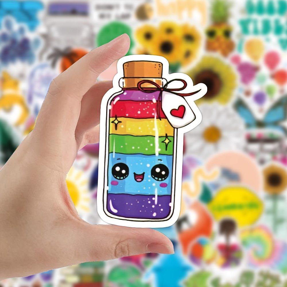 300pcs Aesthetic Stickers for Water Bottle, Vinyl Laptop Sticker Pack for Girls, Waterproof Cute Sticker for Computer Luggage Skateboard Hydroflask