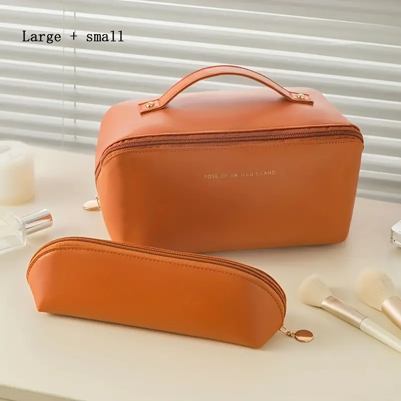 travel makeup clutch bag zipper versatile cosmetic bag portable toiletry wash bag details 1