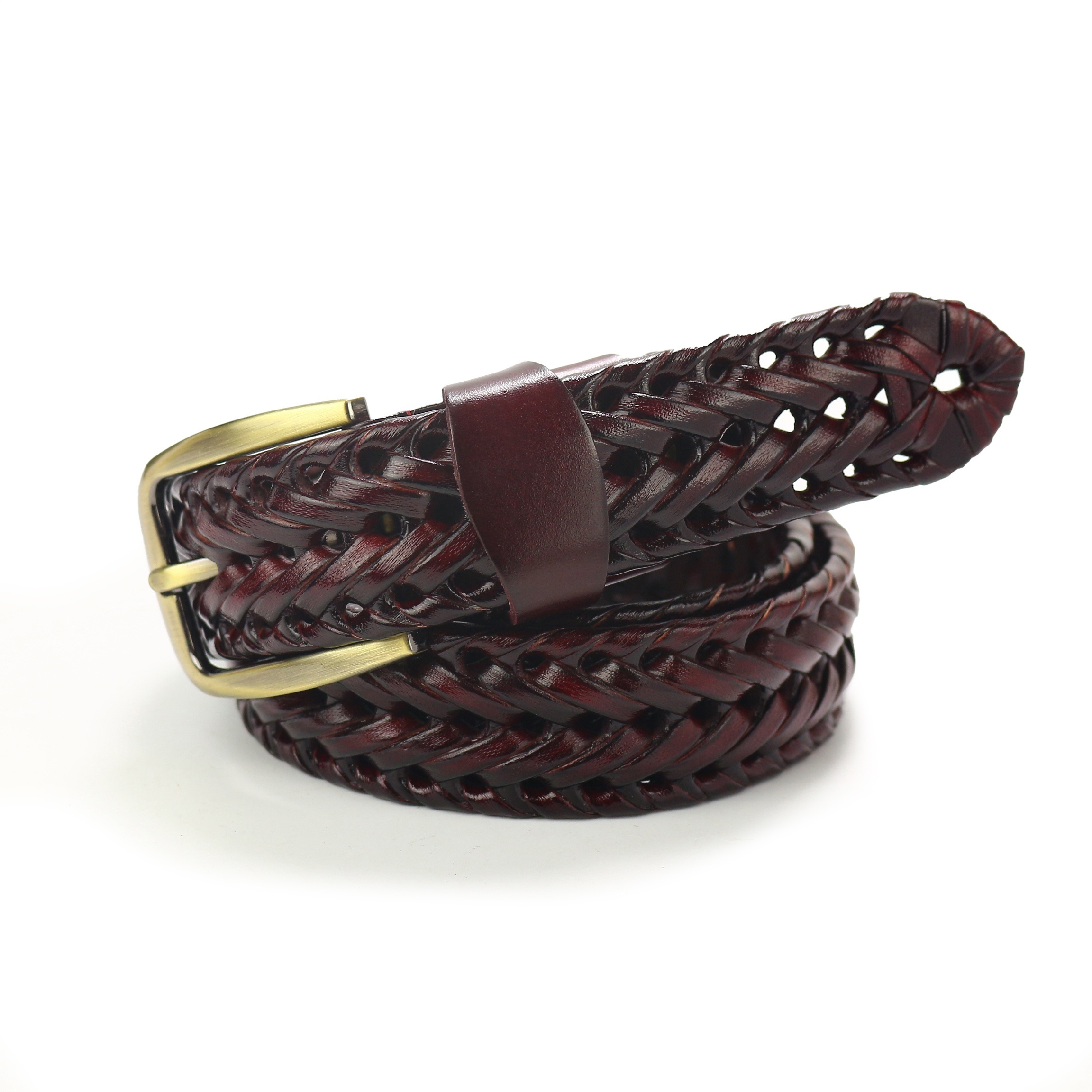 Men's Braided Leather Belt