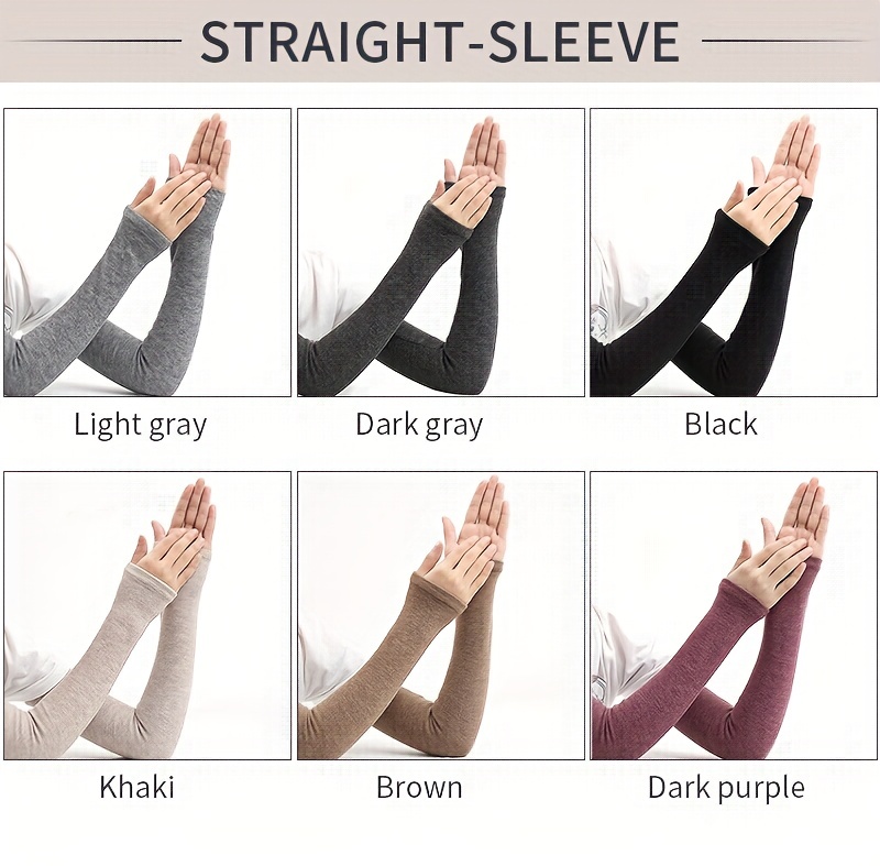 Minimalist Cashmere Warm Sleeves Soft Cozy Warm Knit Long Sleeves Women Autumn Winter Fingerless Coldproof Sleeves details 1