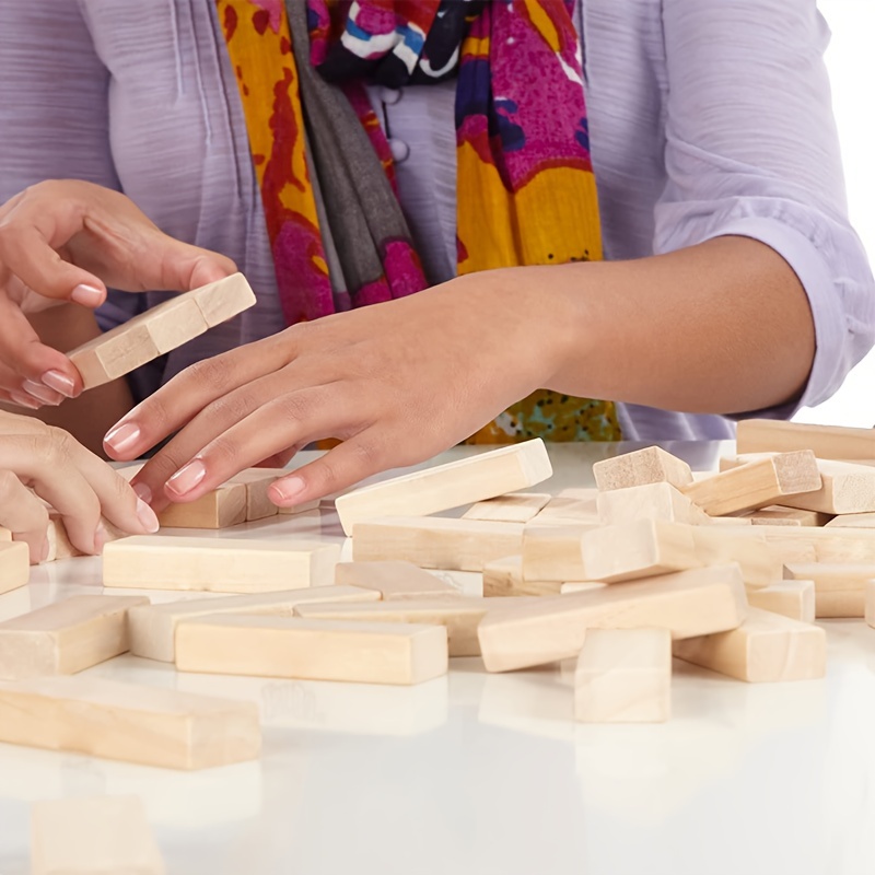 Jenga Game with Genuine Hardwood Blocks for Kids Ages 6 and Up