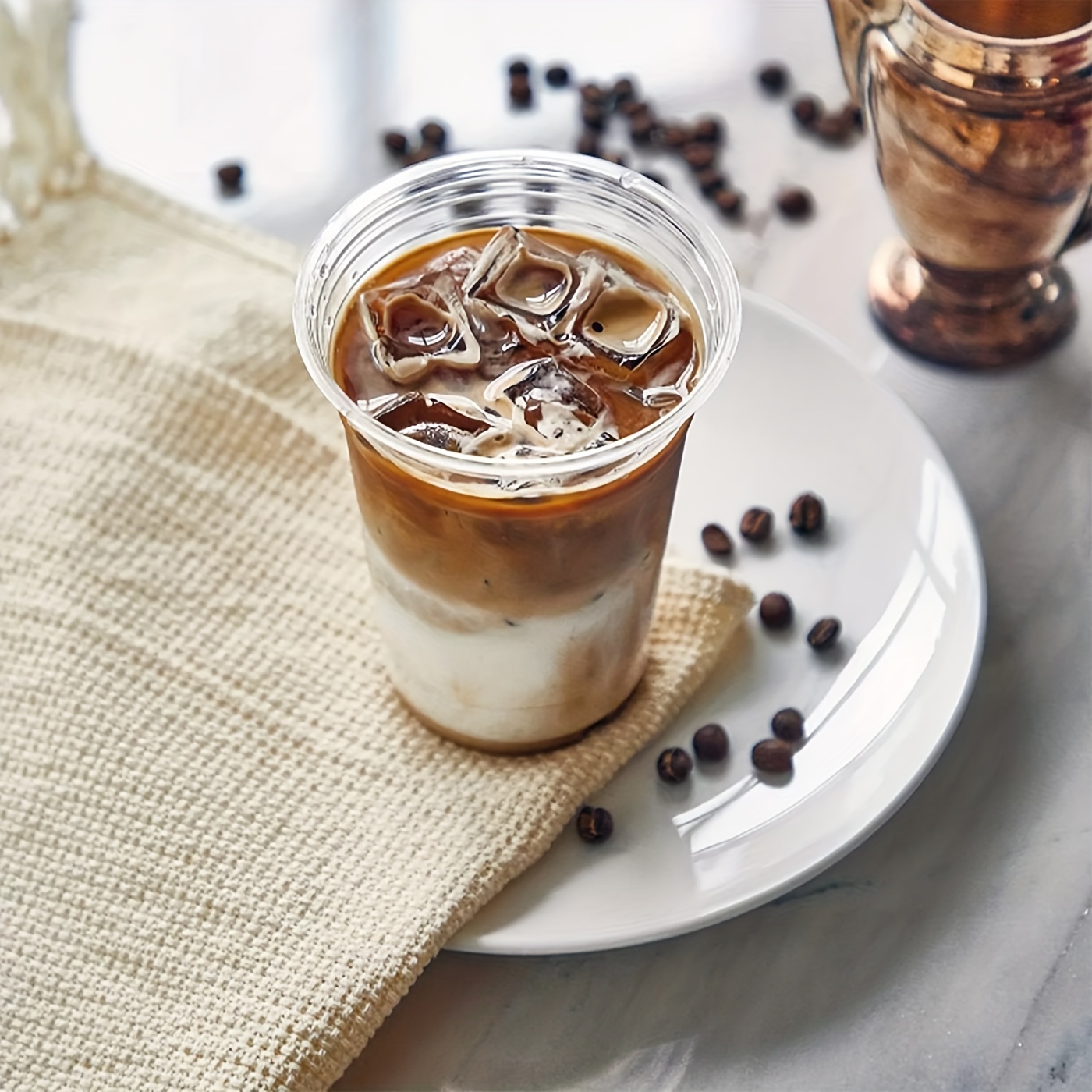 Clear Plastic Cups For Iced Coffee Cold Beverages And - Temu