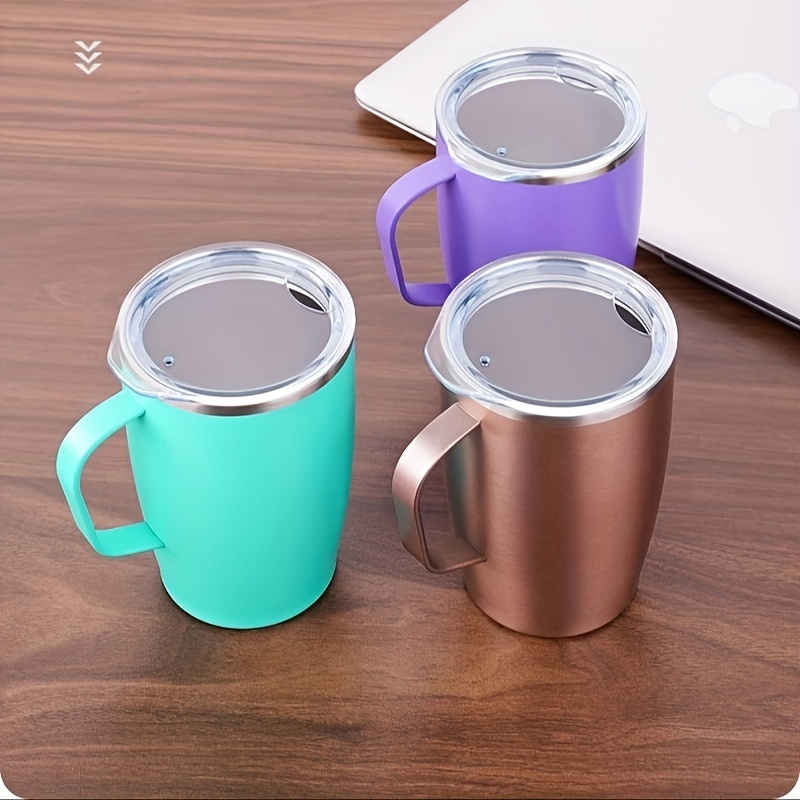 Thermo Coffee Mug Spill Proof Vacuum Insulated With Lid Spoon 17 OZ  Stainless Steel Travel Thermos Cup For Keep Hot/Ice - AliExpress