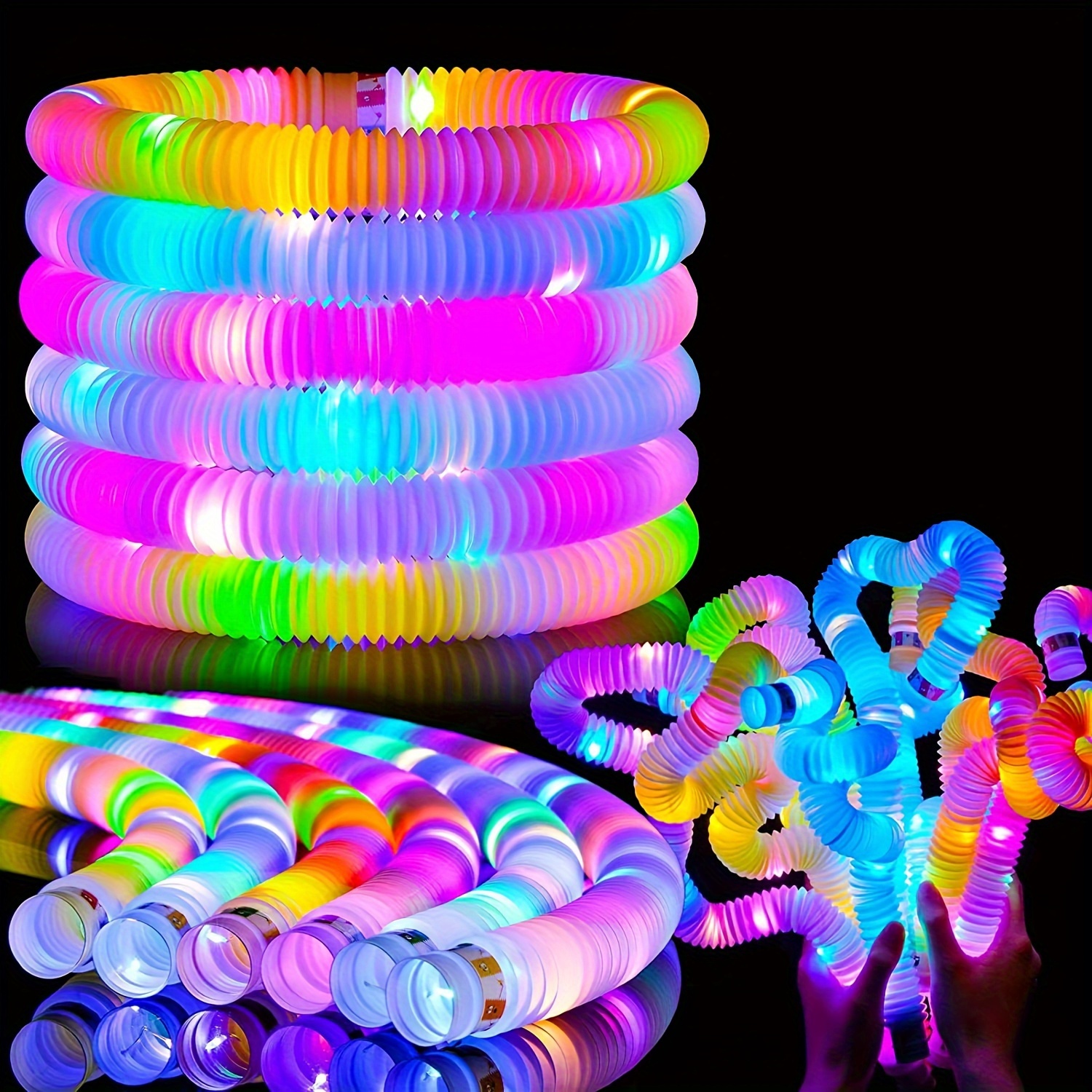 100/200pcs, Ultra Bright Glow Sticks, Glow In The Dark Party Supplies, 8  Glowsticks Party Favors With Bracelets And Necklaces