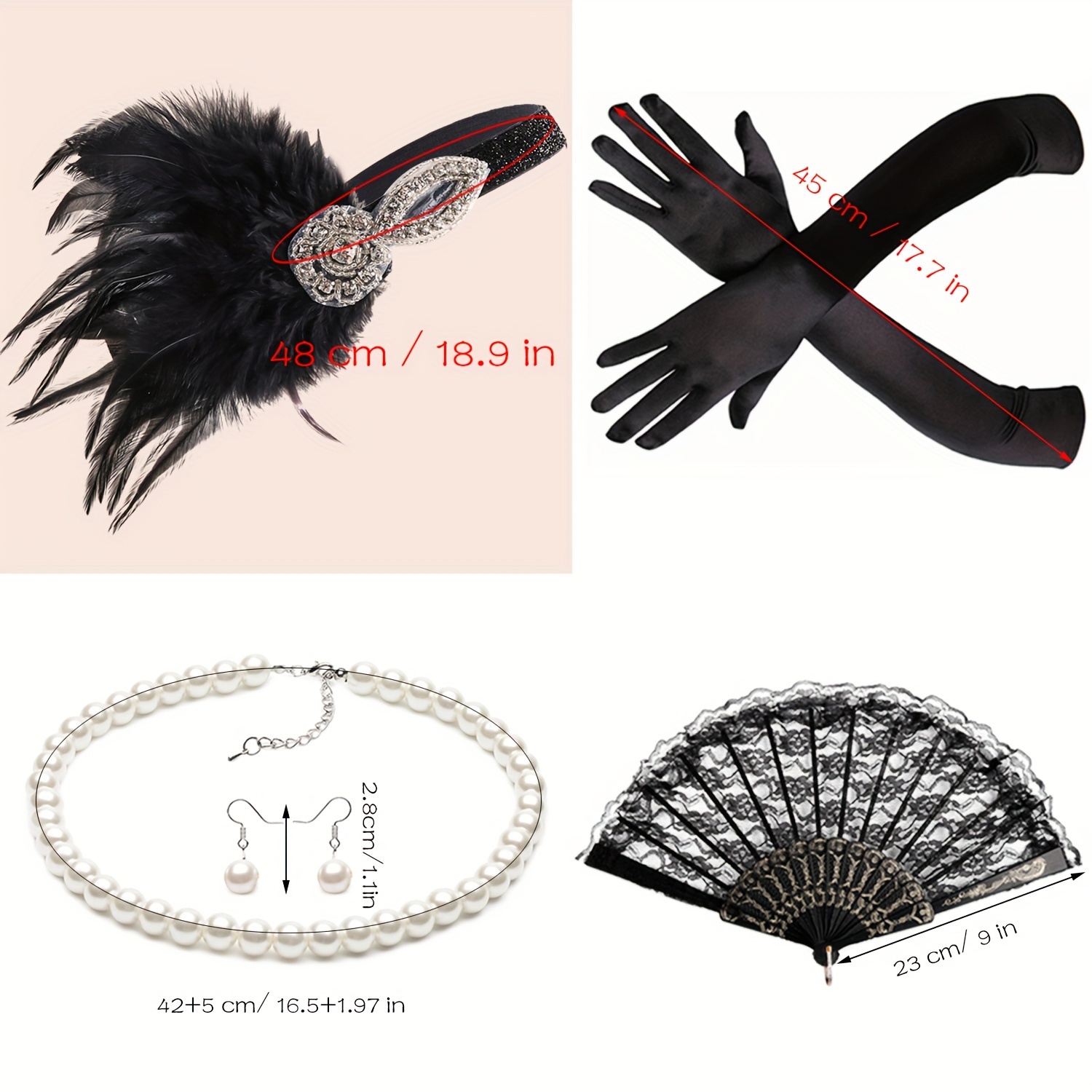 1920s Women's Hand Feather Fan Feather Folding Fan Feather Fan Feather  Flapper Great Gatsby Party Accessory