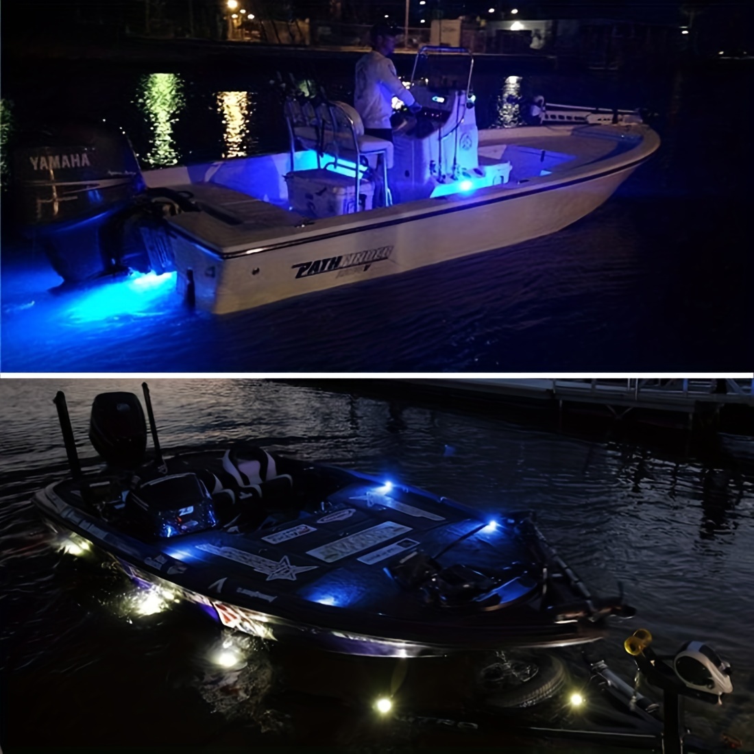 4pcs Waterproof Boat Led Night Fishing Lights Deck Lights Boat