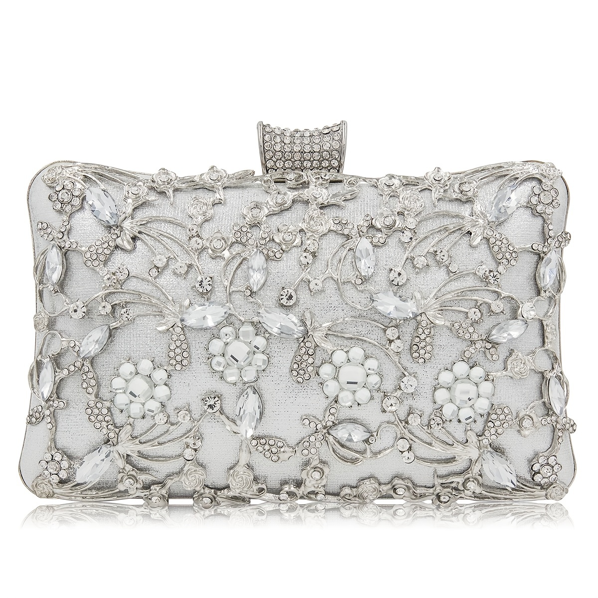 FinnSalle Elegant Ladies' Rhinestone Clutches Evening bag Shiny Crystal  Purse for Wedding Parties | Lazada Singapore
