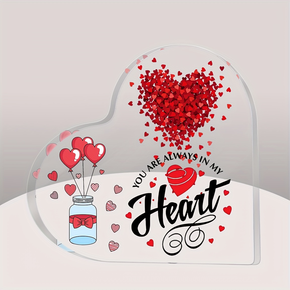 Acrylic Heart shaped Plaque Heart shaped Acrylic Decoration - Temu