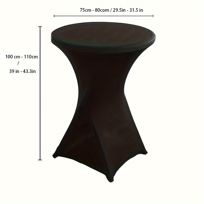 Hotel Wedding Decoration Elastic Cocktail Table Set High Foot Bar Cover  Solid Color Banquet Dining Table