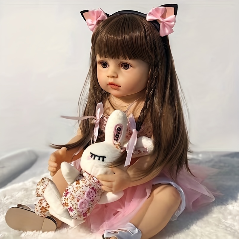 Silicone Doll Girl Painted Realistic Full Body Soft Solid - Temu