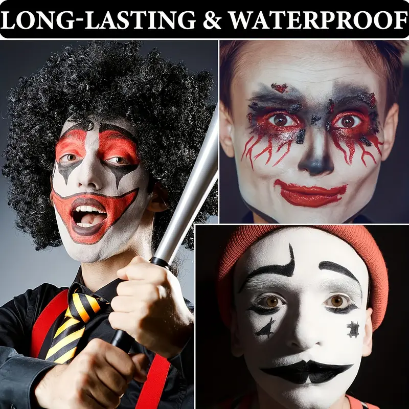 6 Colors Face Body Paint Halloween Makeup Cream Clown - Temu