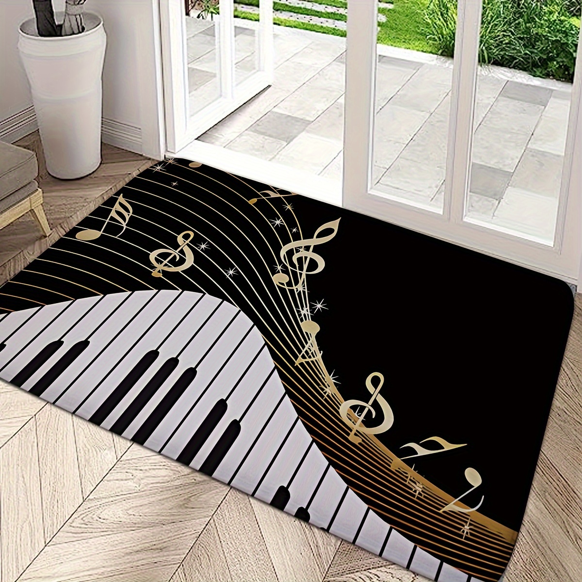 Music Room Drum Rug Electric Piano Rectangular Carpet Living - Temu