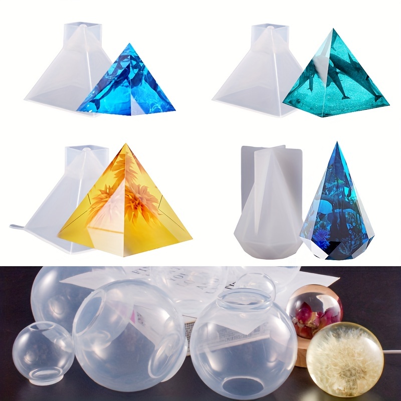 Pyramid Resin Casting Silicone Jewelry Molds Set For Resin - Temu